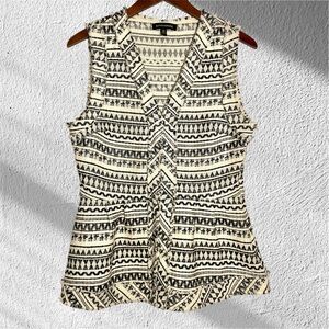 Banana Republic Geometric Peplum Top Tank Size 10